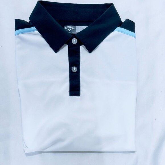 CALLAWAY Mens Short Sleeve Performance Polo Shirt Color-block Size L - Picture 5 of 8
